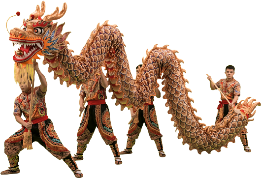 Disfraz del dragon para la Danza del Dragon Chino.
